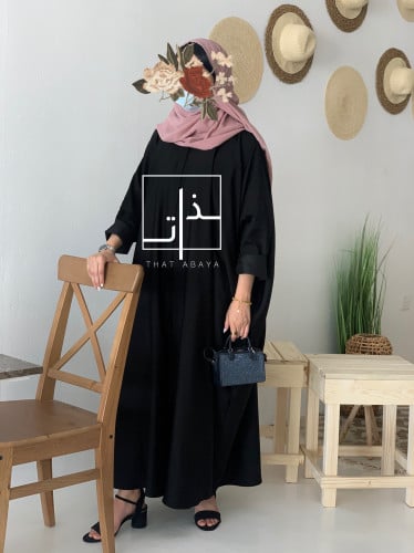 عباية سادة بقصة صدر واسعة #187