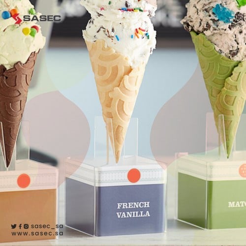 حامل للايسكريم من الاكريليك