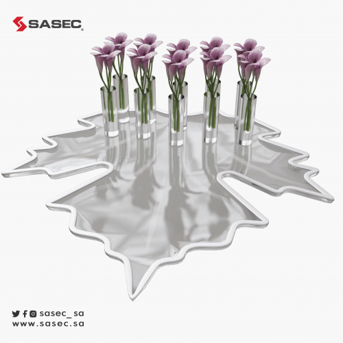 Acrylic Tray with Flower Compartments