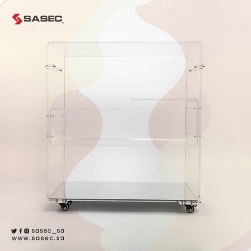 عربة ضيافة ( ترولي ) من الاكريليك الفاخر 10mm