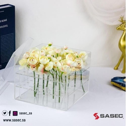 صندوق تقديم هدايا من الاكريليك الشفاف