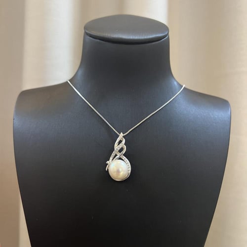 طقم فضة ولولو زراعي وزركون رائع