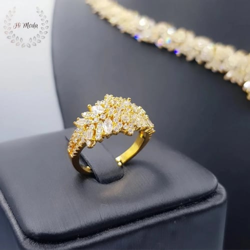 طقم زركون مناسبات ذهبي قمة الفخامة