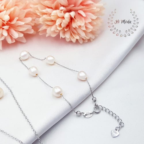 طقم فضة ولولو طبيعي زراعي وزركون مميز