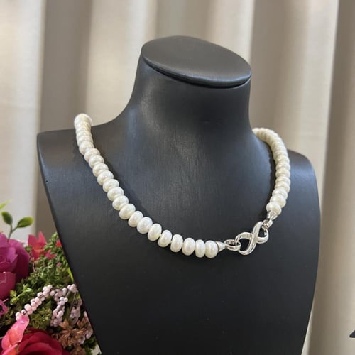 طقم لولو زراعي مطلي فضة جميل ومميز