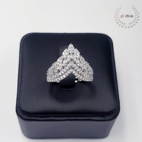 طقم زركون فضي مناسبات أنيق و فاخر