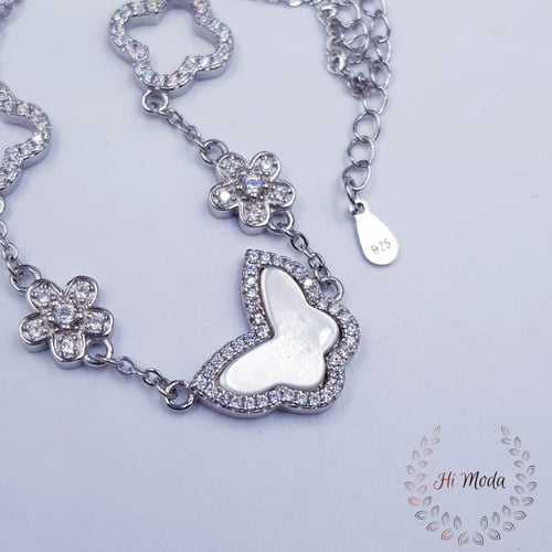 طقم فضة وزركون وصدف جودة عالية