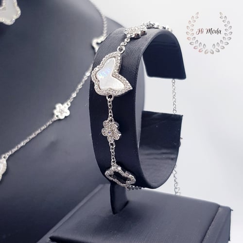 طقم فضة وزركون وصدف جودة عالية