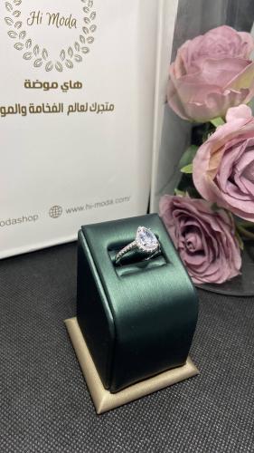 خاتم زركون مطلي فضة