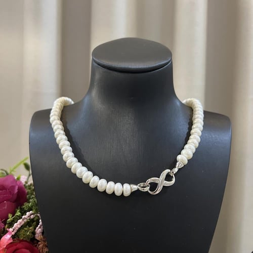 طقم لولو زراعي مطلي فضة جميل ومميز