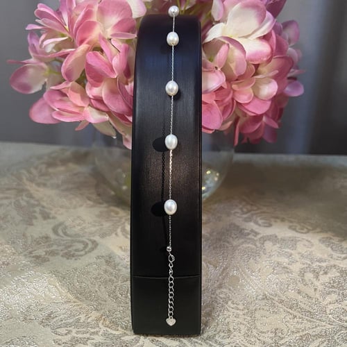 طقم فضة ولولو زراعي وزركون فخم ومميز