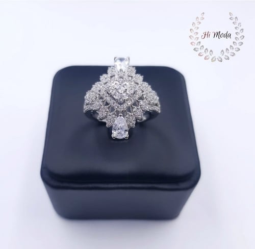 طقم مجوهرات زركون مناسبات فضي قمة الفخامة