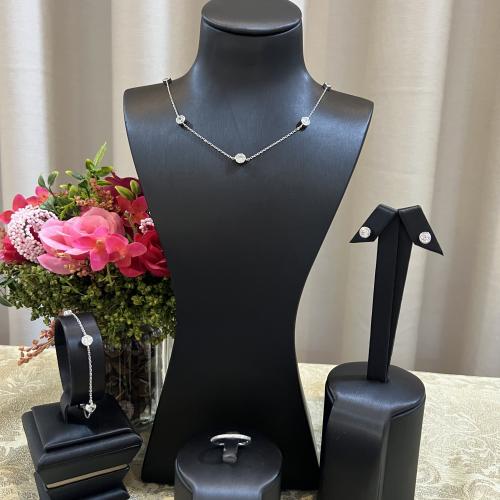 طقم فضة 925 وزركون نسائي جودة عالية