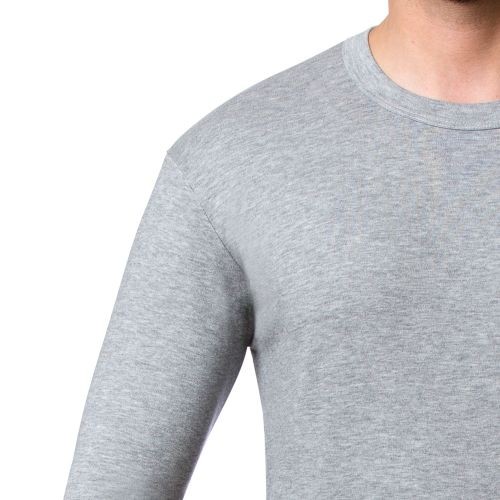 الأصيل | بيجاما رجالي قطن كم طويل رصاصي فاتح