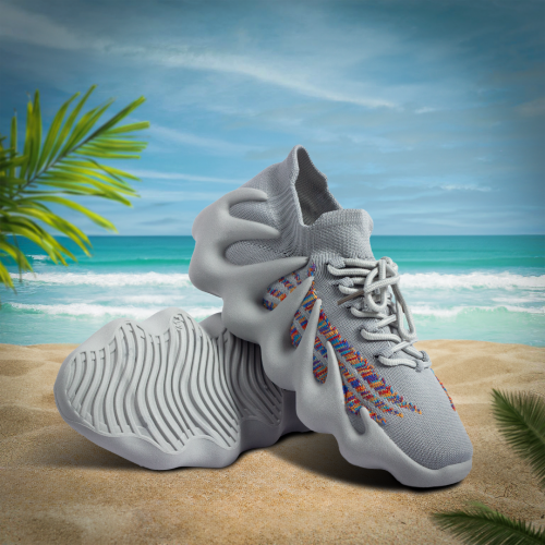 حذاء قماش نسائي رصاصي