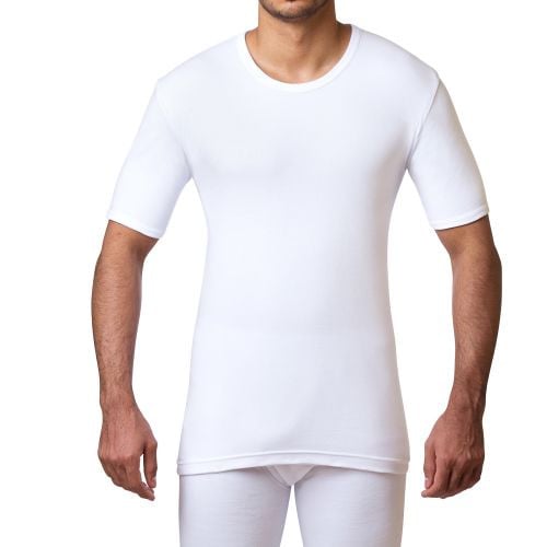 فانلة رجالي نصف كم دائري مقلم | ماركة الأصيل