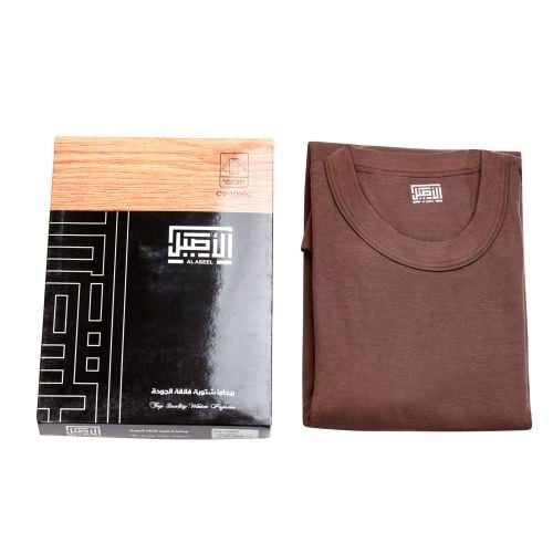 الأصيل | بيجاما رجالي قطن كم طويل بني | ماركة الاص...