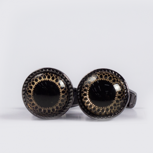 كبك رجالي لون اسود مع ذهبي