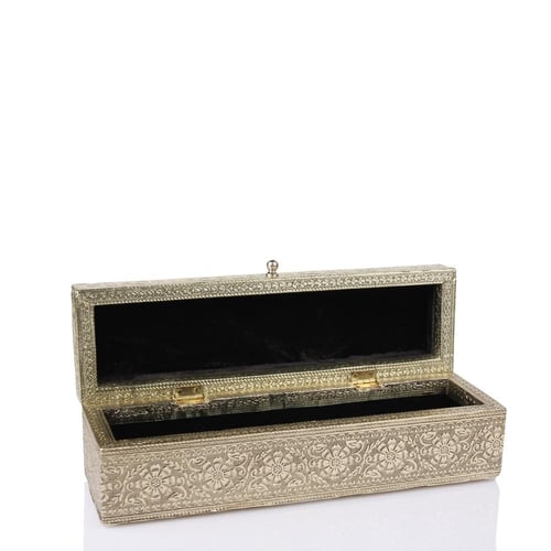 صندوق خشبي لون نحاسي