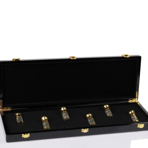 حقيبة أدهان فارغة (6 ربع) بعلبة خشبية فاخرة