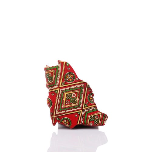 صندوق بخور شكل خريطة احمر