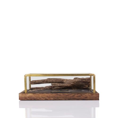 كسر بخور هندي في علبة زجاجية مذهبة