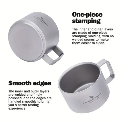 كوب قهوة المسافر ( 100 ) مل - تيتانيوم