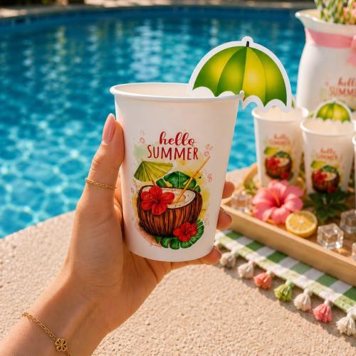 باكج الصيف جوز الهند | طقم ضيافة صيفي Hello Summer للأكواب والجيك