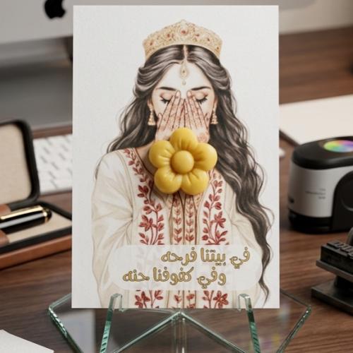 توزيعات حناء وملكة مستكة معطرة بشكل عروسة