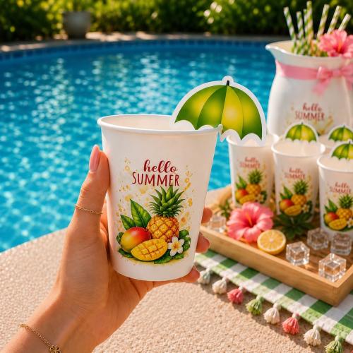 باكج الصيف مانجو وأناناس | طقم ضيافة صيفي Hello Summer للأكواب والجيك