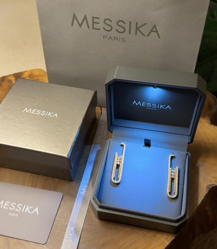 حلق ميسيكا زركون ذهبي