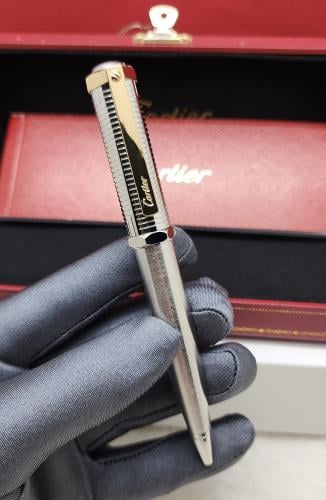 قلم كارتير اسود ، فضي