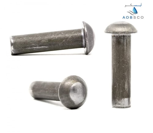 DIN660, Round Head Steel Rive, Plain