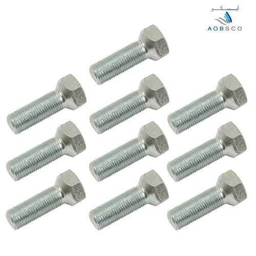 Wheel Bolt Flat Head, Zinc Plated, Grade 8.8