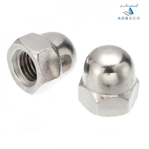 DIN1587, Hex Domed Cap Nut, Nickel, Grade 4.8