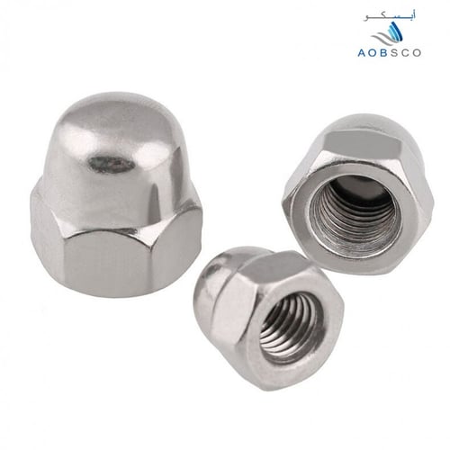 DIN1587, Hex Domed Cap Nut, Nickel, Grade 4.8