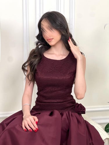 فستان ماريفا برغندي