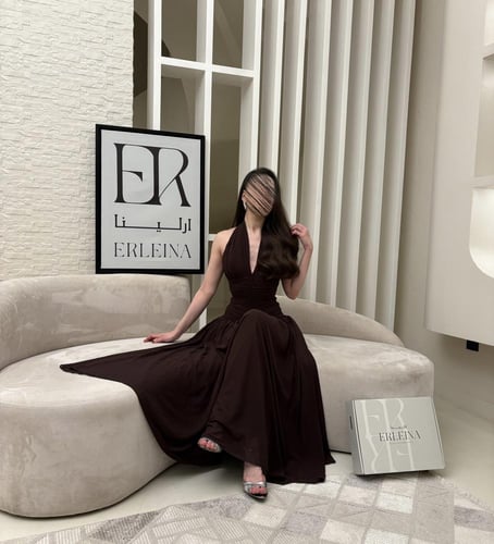 فستان انابيل بني