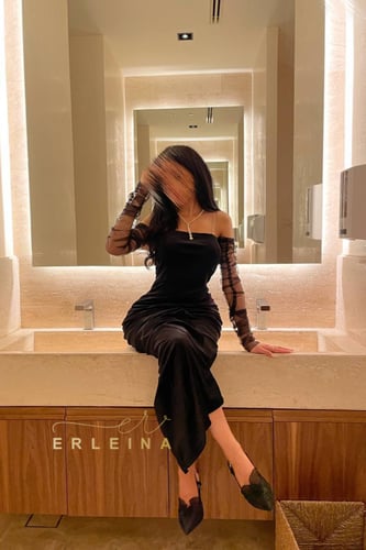 فستان اسود شتوي