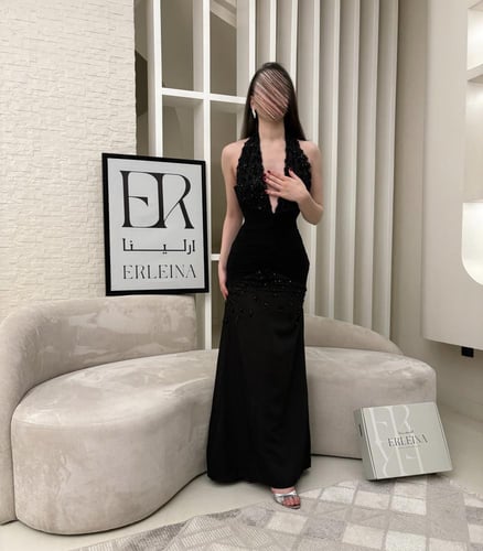 فستان نبذه اسود