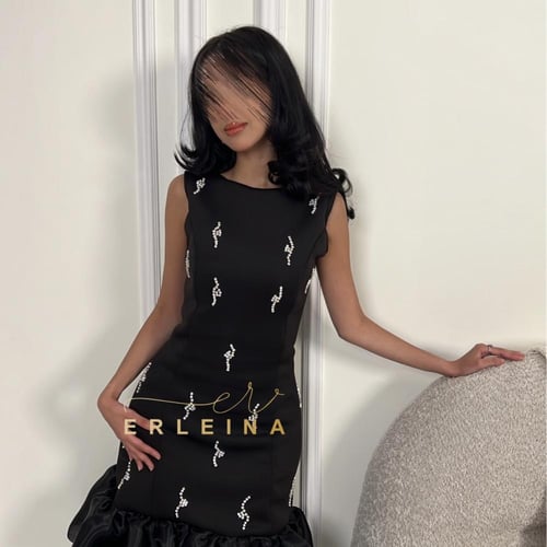 فستان قصير اسود