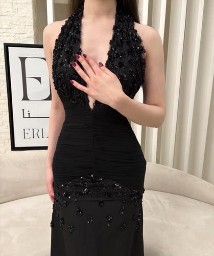 فستان نبذه اسود