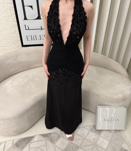 فستان نبذه اسود