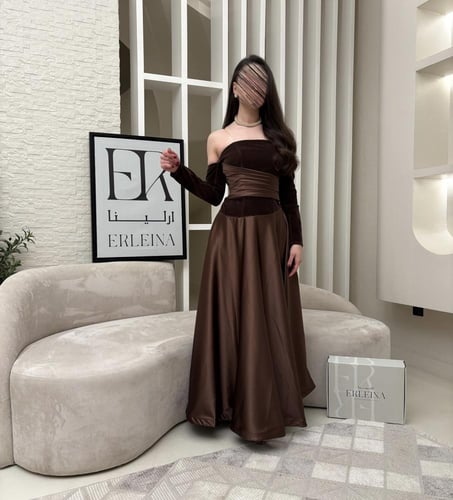 فستان ماريبا بني