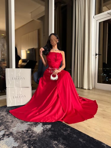 فستان ايفا احمر