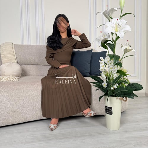 فستان راقي بني