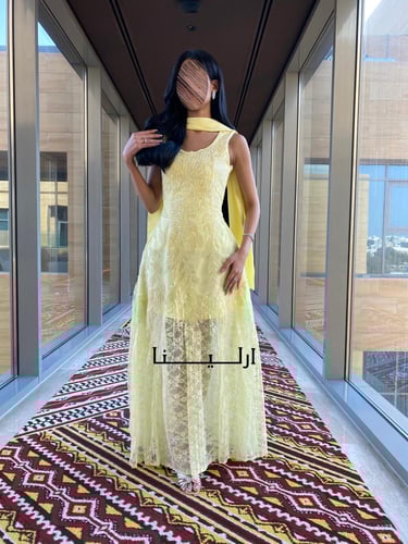 فستان ترف ليموني