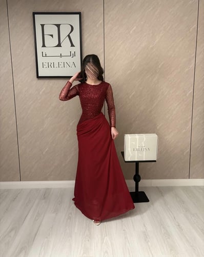 فستان ريما احمر