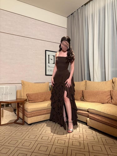 فستان مجوده بني