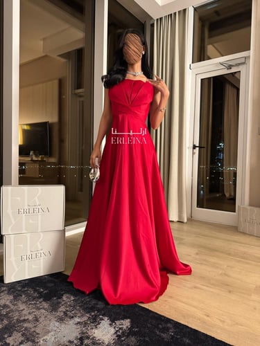 فستان ايفا احمر